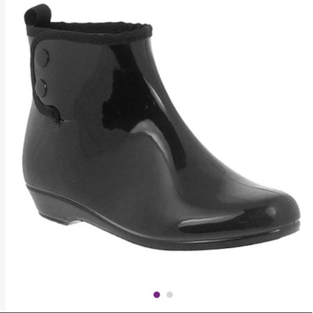Capelli New York Black Slip-On Ankle Rain Boot - Picture 2 of 8